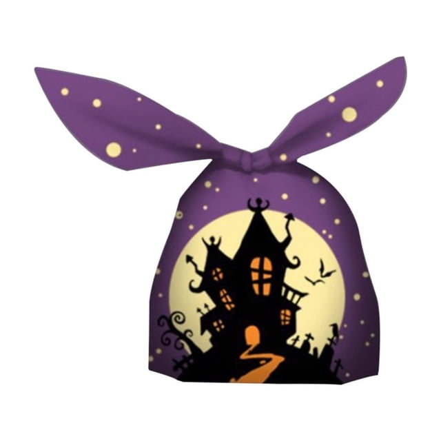 Food Storage Bags Rabbit Ears Pumpkin Candy Bag Snack Bag Baking Cookie Bag Gift Bag Upgraded And Halloween Goodie Bags For Halloween Party, Kitchen Food Storage