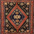 thumbnail image 1 of Ahgly Company Indoor Square Traditional Sienna Brown Persian Area Rugs, 5' Square, 1 of 1