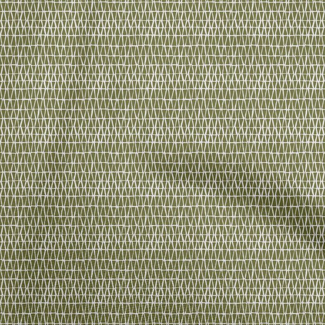 oneOone Velvet Olive Green Fabric Geometrical Sewing Craft Projects Fabric Prints By Yard 58 Inch Wide