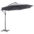 thumbnail image 1 of Outsunny 10ft Offset Patio Umbrella with Base, Grey, 1 of 9