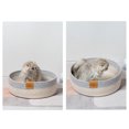 thumbnail image 3 of kurtrusly Nid pour Chats avec Panier Tressé et Lit à Gratter Lit pour Chat Gris Rond 40cm, 3 of 6