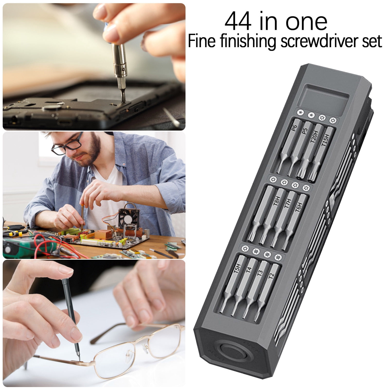 Chmadoxn Household Multifunction Screwdriver Set 44 In 1 Screwdriver Set Repair Tool Kit Alloy Screwdriver