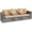 Beige, variant on Costway Patio Wicker Sectional Furniture Set, 3 Piece Outdoor Couch Set for Garden Gray