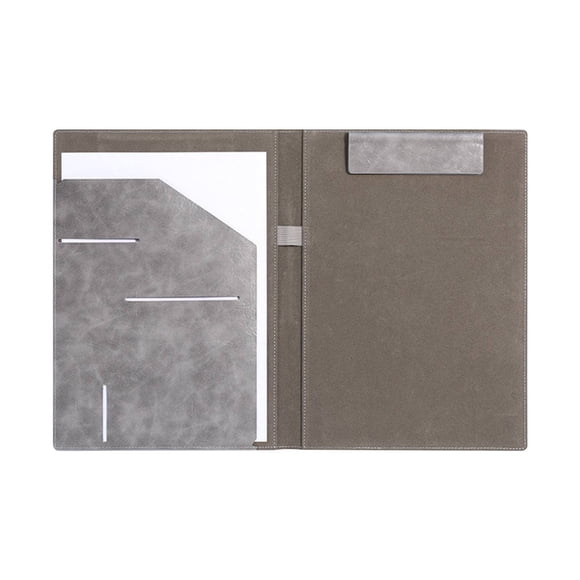 Plastic Folders, Cxui Faux Leather Clipboard Portfolio - Professional Padfolio with Document Pockets Resume Organizer for Interviews, Office & Business Meetings, Filing Folders