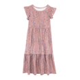 thumbnail image 5 of Yanlir Robe d'Été à Volants pour Filles 4-14 Ans Robe Ligne A Sans Manches Col Rond Robe d'Été pour Tenues Confortables et Élégantes (Rose#1,6 Ans), 5 of 5
