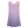 thumbnail image 3 of fatyb Débardeurs pour Femmes Grande Taille Couleur Dégradée Sans Manches Tunique Fluide Décontractée Col Ras du Cou Blouses Amples, 3 of 5