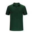 thumbnail image 1 of Pisexur T Shirts for Man , Hommes Décontracté Mode Uni Manches Courtes Col en V Respirant Blouse à Boutons Vert Armée, TG Chemises de Golf Hommes et Chemises pour Hommes, 1 of 5
