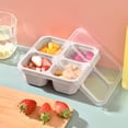 thumbnail image 1 of matoen Boîte à Collation Bento à 4 Compartiments, Contenants de Préparation de Repas Réutilisables pour Lunch pour Enfants et Adultes, Contenants de Rangement pour Aliments Divisés pour l'École, le Travail et les Voyages, 1 of 8