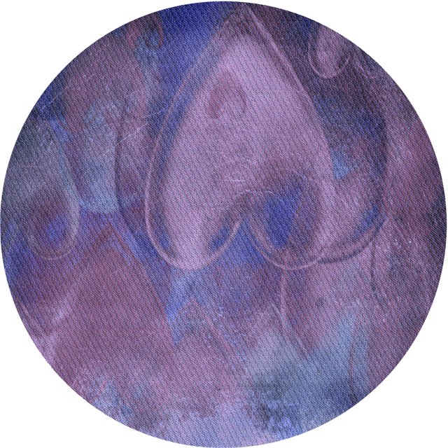 Ahgly Company Tapis de Zone Rond Transitionnel Violet pour Intérieur Lavable à la Machine, 5 Pieds Rond