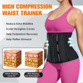 thumbnail image 3 of Gaine Amincissante pour Femmes, Corset Serre-Taille en Latex, Gaine de Compression pour la Taille, Shapewear, 3 of 7