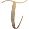 thumbnail image 1 of Unpainted Wood Letter T Craft, Paintable 6'' Tall Wood Alphabet Letter, DIY Nicholia Script Font, 1 of 3
