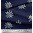 thumbnail image 2 of Soimoi Silk Fabric Leaves Block Print Fabric by Yard 42 Inch Wide, 2 of 5
