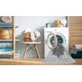 thumbnail image 2 of Ahgly Company Tapis d'Intérieur Lavable en Machine Carré Transitionnel Gris Platine, 7 Pieds Carré, 2 of 7