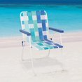 thumbnail image 1 of Ensemble de 2 chaises pliantes en sangles Mainstays, bleu et blanc, 1 of 9