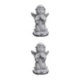 thumbnail image 1 of Baohd Graceful Resin Girl Angel Figurine Statue Decorative Desktop Accent Praying Up 2Set, 1 of 6