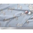 thumbnail image 2 of Soimoi Tissu Poly Georgette Tissu à Imprimé Bloc Cheval au Mètre 42 Pouces de Large, 2 of 3