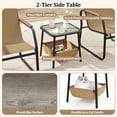thumbnail image 4 of Gymax Ensemble Bistro 3 Pcs Chaises de Patio et Table d'Appoint avec Panier de Rangement Tissu en Maille Respirant, 4 of 6