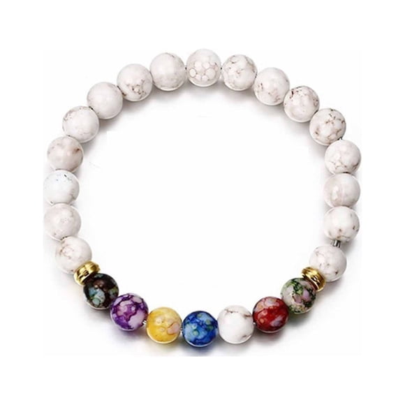 TIMIFIS Bracelets 7 Chakras Crystals And Healing Stones Bracelets ,Crystal Bracelet Yoga Beaded Bracelets - Summer