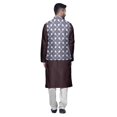 thumbnail image 3 of Atasi Ensemble de Pyjama Kurta Churidar Ethnique avec Veste Nehru Imprimée pour Hommes, 3 of 3