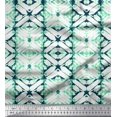 thumbnail image 1 of Soimoi Green Cotton Poplin Fabric Geometric Tie-Dye Decor Fabric Printed Yard 42 Inch Wide, 1 of 4