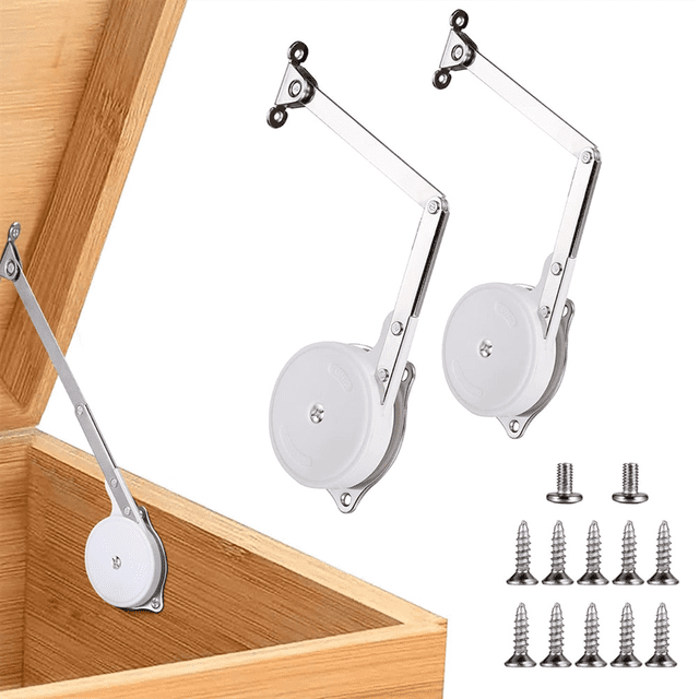 2 Pack Toy Boxes Hinges Soft Close Lid Support Hinges Chest Hinges for Wooden , , Storage Trunk & Bench