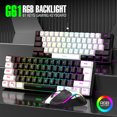 thumbnail image 2 of Visland Wired Mechanical Gaming Keyboard with RGB Light Universal 61 Keys Mini Wired Office Keyboard Mouse Kit, 2 of 8