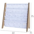 thumbnail image 3 of 3 Sprouts Recycled Fabric Kids Book Rack Storage Bookshelf Organizer in Mist Blueberry for Ages 3+, 3 of 5