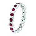 thumbnail image 3 of Bague en Argent Sterling Stackable Expressions Juillet Swarovski Taille 8, 3 of 3