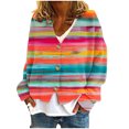 thumbnail image 1 of MeetoTime Women's 2024 Fall Knit Cardigans Open Front Long Sleeve V Neck Button Loose Cardigan Sweaters, 1 of 5
