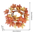 thumbnail image 3 of Fall Candle Ring for Autumn Home – Maple Leaves Wreath Candle Holder for Thanksgiving Day Centerpiece and Table, 3 of 9