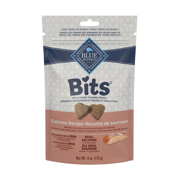 Blue Buffalo Blue Bits Gâteries molles et moelleuses pour chiens, recette de saumon savoureux, sac de 113 g
