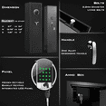 thumbnail image 3 of Kavey Coffre-Fort pour 5-6 Pistolets, Coffre-Fort pour Pistolets Longs à Empreinte Digitale Biométrique, Armoire de Rangement pour Pistolets avec Système d'Alarme, Fonction Silencieuse, Clavier Rétroéclairé et Armoire Intérieure, 3 of 10