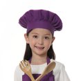 thumbnail image 2 of TOPTIE Chef Hat for Kid & Adult, Cotton Elastic Adjustable Kitchen Cooking Baking Hat-Purple-S, 2 of 7