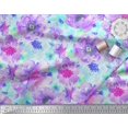 thumbnail image 3 of Soimoi Poly Georgette Fabric Flower Watercolor Printed Fabric 1 Yard 42 Inch Wide, 3 of 3