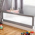 thumbnail image 1 of 71" Toddler Bed Rails, Swing Down Extra Long Bed Bumper Sleep Bedrail Safety Side Guard Fits for 4.7" to 12" Thick Mattresses, 1 of 8