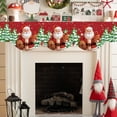 thumbnail image 1 of Todaioua Christmas Fireplace Mantle Banner Polyester Fabric Holiday Decor Santa Snowman Christmas Tree Design Easy Install Festive Home Decoration 79" x 20", 1 of 7