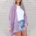 thumbnail image 1 of Dvkptbk Womens Fall Long Cardigans Solid Color Outerwear Plus Size Cardigan for Women 2023 Fashion, 1 of 6