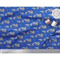 thumbnail image 3 of Soimoi Blue Poly Georgette Fabric Bear Animal Decor Fabric Printed Yard 42 Inch Wide, 3 of 3