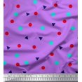 thumbnail image 1 of Soimoi Rayon Fabric Square,Dot & Triangle Geometric Print Fabric by The Yard 42 Inch Wide, 1 of 3