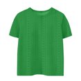 thumbnail image 4 of Bwiyojiz Tailles Mode 110-160 T-Shirts/chemises pour Enfants à Couleur Unie à Manches 3/4 à Col Rond, Vert, 4 of 4