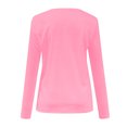 thumbnail image 4 of Timegard Hauts pour Femmes Col en V Manches Longues T-Shirt Basique Couleur Unie Blouse Confortable Tunique Décontractée d'Automne, 4 of 5
