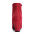 thumbnail image 2 of Unique Bargains Women's Side Zipper Block Heel Ankle Boots, 2 of 8
