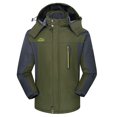 thumbnail image 1 of LSLJS Mens Manteau d'Hiver Épais en Velours à Capuche Protection contre le Vent Extérieur (Vert Armée, TTTG), 1 of 3