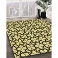 thumbnail image 3 of Ahgly Company Tapis d'Intérieur Lavable à la Machine, Carré, Transitionnel, Jaune Moutarde, Tapis de Zone, 7 Pieds Carré, 3 of 7