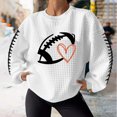thumbnail image 2 of Rbaofujie Chandails d'Automne pour Femmes Mode Femmes Décontracté Dames Uni Ample Manches Longues Col Rond Chemisiers Hauts Chandails Sans Capuche Blanc Chandails à Capuche pour Femmes, 2 of 4