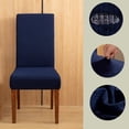 thumbnail image 5 of Limited Time Violete Solid Color Brushed High Elastic Chair Cover Soft And Comfortable Chair Seat Cover -proof And Dirt- Chair Slipcover Suitable For Dining Chair, 5 of 5