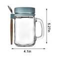 thumbnail image 2 of TIMIFIS Apartment Essentials Portable Handle Overnight Oats Jars, Overnight Oats Container with Lid and Spoon, 10 Ounce Grain, Milk, Vegetable and Fruit Vegetables Storage Containers (2Pc, 2 of 6