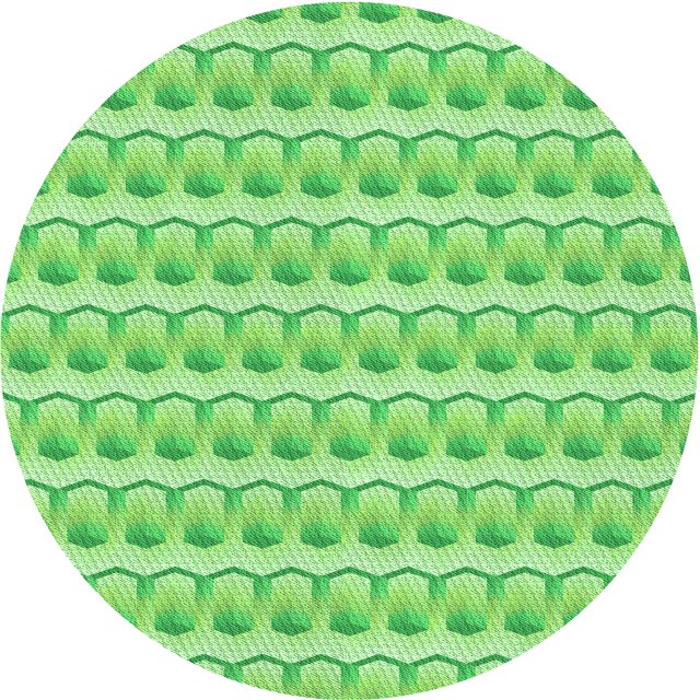 Ahgly Company Tapis Rond Lavable en Machine Intérieur Transitionnel Vert, 3 Pieds Rond