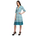thumbnail image 4 of Moomaya Robe en Coton Imprimée pour Femme Longueur Midi Manches Courtes Tenue d'Été Vêtements, 4 of 4