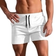 thumbnail image 2 of EOYWHK Mens Swim Trunks 3 inch Athletic Gym Shorts Solid Color Hot Spring Holiday Swimming Surfing Bottom, 2 of 4